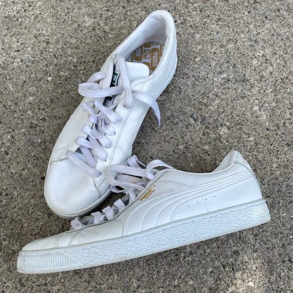 Gently Used Leather Pumas - Picture 1 of 3